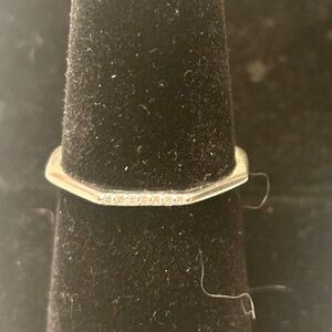 Moissanite Sterling Silver Size 7 Ring BIGL Certified